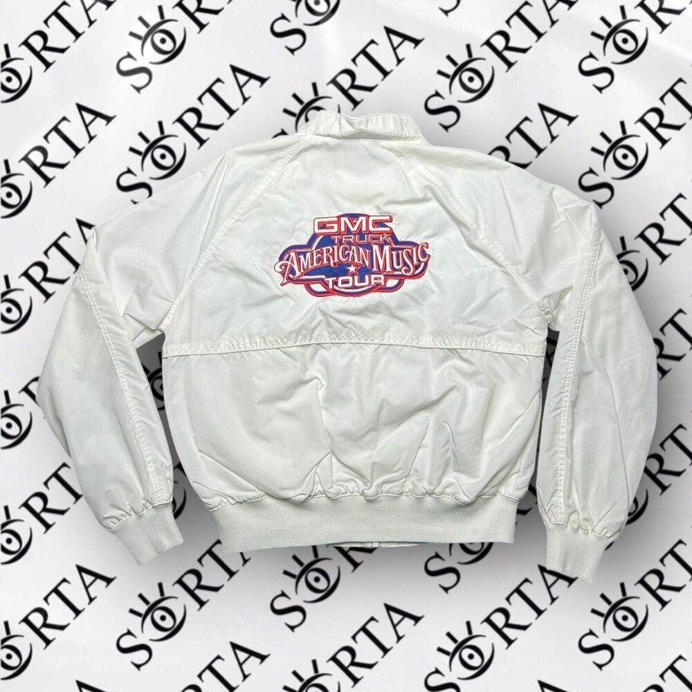 VTG 90s GMC American Music Tour Tony Lama Full Zip Up Windbreaker Jacket